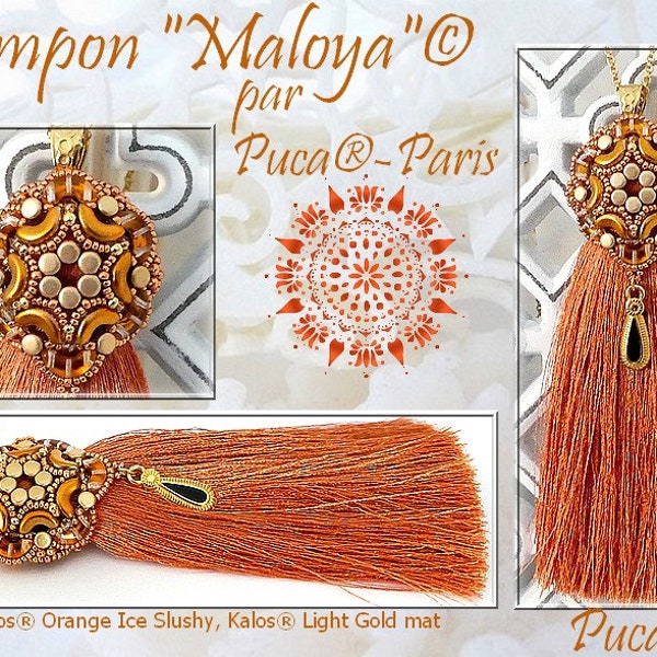 Pompon Maloya Pattern - DO NOT BUY- Sent free by email-Free with par Puca bead purchase, Read the description below for details