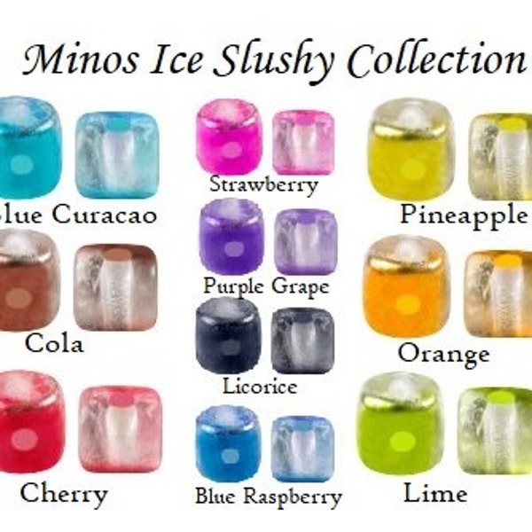 Minos Par Puca, Ice Slushy Collection, 2.5X3MM Czech glass, 5 grams