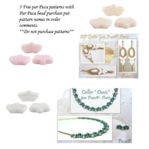 Delos Opaque Ceramic 3 Colors Par Puca ®-Paris® 3 Hole 6x11mm-25 Beads**See pattern section