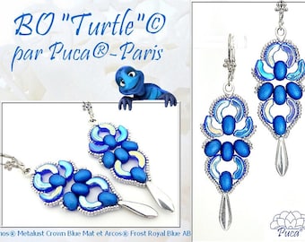 Bo Turtle Earring Pattern - DO NOT BUY- Sent free by email-Free with par Puca bead purchase, Read the description below for details