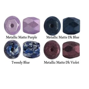 Baros par Puca, 6x5mm Faceted 1 hole Czech Glass bead, 10 Grams Approx. 38 beads, Choose a color