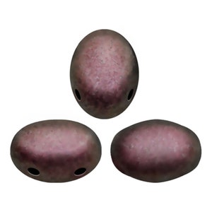 Samos® par Puca®  Metallic Matte Dark Violet, 2 Hole 5x7mm Czech Glass, 23980-94108-25 beads