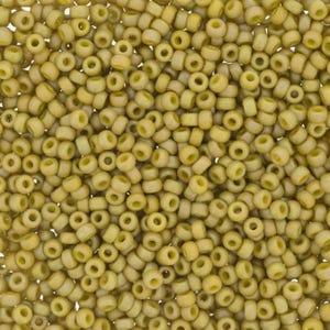 11-4693 Frosted Opaque Glaze Rainbow Pistachio, Miyuki Seed Bead 11/0