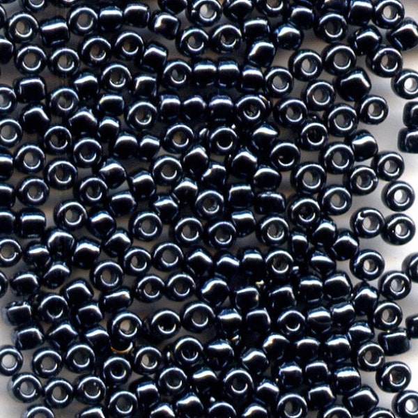 11/0 Hematite 451, Japanese Glass Seed Beads, 28g.