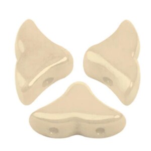 Helios par Puca®  Opaque Beige Ceramic, 2-Hole Czech Glass6x10mm, 03000-14413-30 Beads