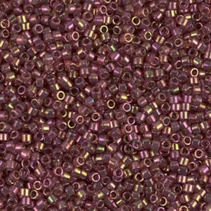 DB0103 11/0 Dark Topaz Rainbow Gold Luster Miyuki Delica