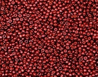 11/0 Toho Brick Red Galvanized Permafinish, PF564 Round Seed Bead 10grams or 20 grams (Cabernet)