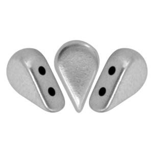 Amos par Puca Silver Aluminum, 2-Hole Czech Glass 5x8mm, 00030-01700-30 Beads