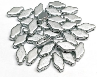 Navette 3-Hole Czech Bead, 6x12 MM, Aluminum 20  Beads, 01700