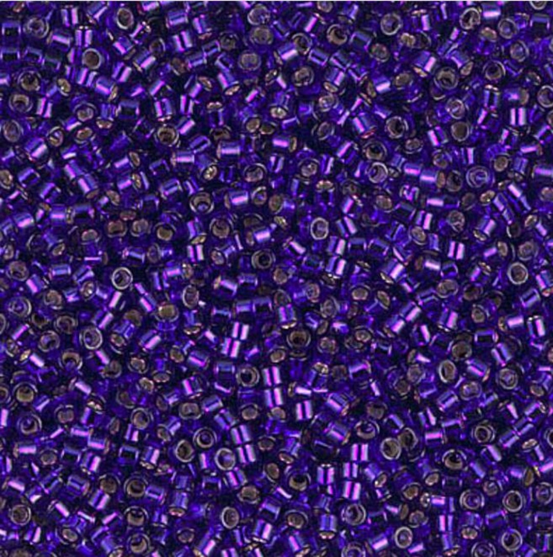 DB0610 11/0 Dyed Silver Lined Dark Violet Miyuki Delica - Etsy