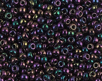 8-454 Metallic Dark Plum Irisr, Miyuki Seed Bead 8/0