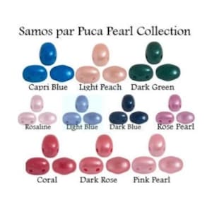 Samos par Puca Paris, Pearl Collection, 2-Hole 5x7 mm Czech Glass, 25 Beads