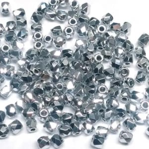 True 2MM Crystal Full Labrador, Fire Polish Czech Glass, 27000-100 Beads