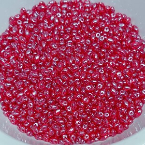 MiniDuo Ruby Luster, 2-Hole 2x4MM Czech Glass, 90080-14400-10 Grams