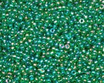 11-179 Transparent Green AB Miyuki Seed Beads 11/0