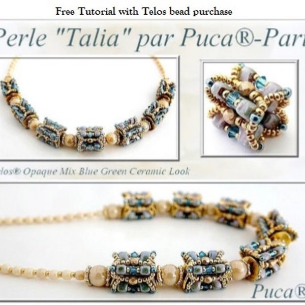 Talia Necklace Pattern - DO NOT BUY- Sent free by email-Free with par Puca bead purchase, Read the description below for details