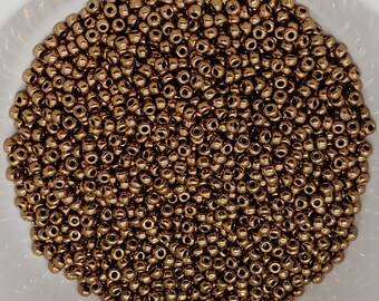 10 grams Miyuki Glass Seed Bead Size 8-457a Metallic Copper Seed Bead
