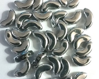 Arcos Par Puca Argentees, 5X10 MM Czech glass 27000, 30 beads