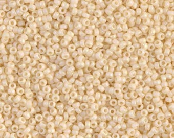 15-492F Matte Opaque Dark Cream, Miyuki Seed Beads 15/0