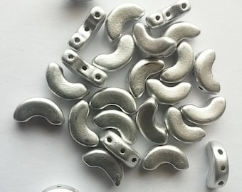 Arcos Par Puca Silver Aluminum, 3-Hole 5X10MM Czech Glass, 00030-01700-30 Beads
