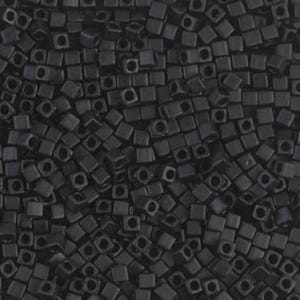1.8mm Miyuki Cube Matte Black SB18-401F, 8 Grams