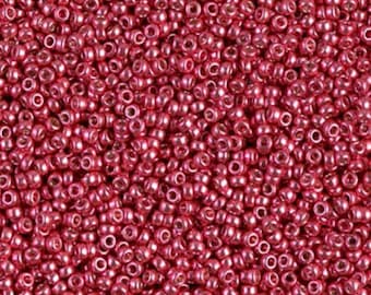 15-4211 Duracoat Galvanized Lt Cranberry, Miyuki Seed Bead, 15/0