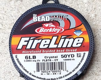 Fireline 6LB Crystal Beading Thread, 50 Yards