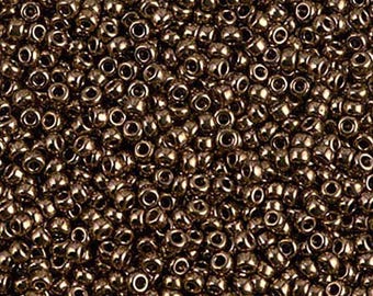 11-457 Metallic Dark Bronze, Miyuki Glass Seed Beads, 11/0