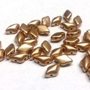 GemDuo Bronze Pale Gold, 2-Hole Matubo Czech beads 8x5mm, 01710 50 Beads