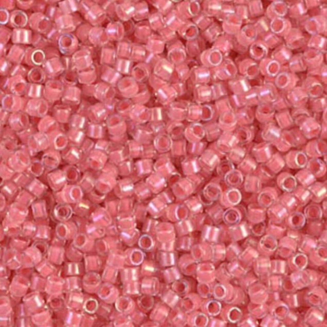 DB0070 11/0 Coral Lined Crystal Miyuki Delica - Etsy