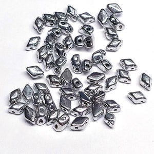 Mini GemDuo Crystal Full Labrador, 2-Hole Matubo Czech beads 6x4mm, 50 beads