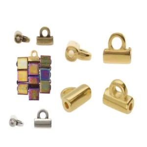 Cymbal Soros Tila Bead Ending, 012230, 4 pieces or 20 pieces