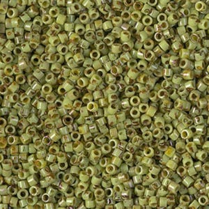 Chartreuse Picasso, 11/0 Miyuki Delica Bead DB2265, 5 Grams