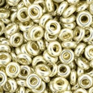 8/0 Demi Round Galvanized Aluminum, PermaFinish Toho 3mm, PF558-5 grams