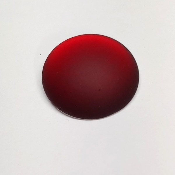 Lunasoft Lucite Cabochon Garnet, 24mm Round, quantity 1