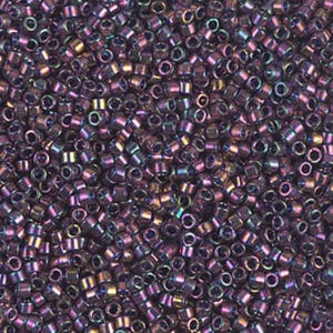 DB0128 11/0 Plum Gold Luster Miyuki Delica
