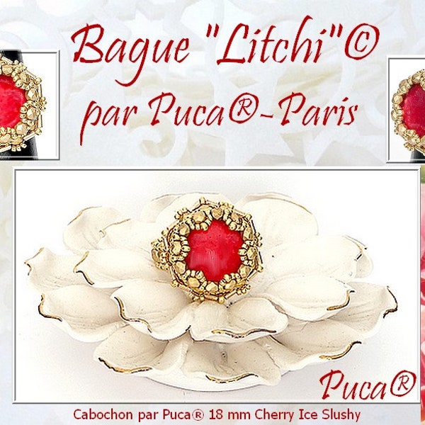 Litchi Bague Pattern - DO NOT BUY- Sent free by email-Free with par Puca bead purchase, Read the description below for details