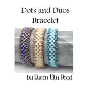 Dots and Duos beaded bracelet pattern, Digital Download, Pattern in English