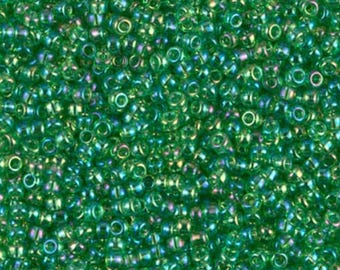11-179L Transparent Light Green AB Miyuki Seed Beads 11/0