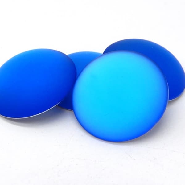 Lunasoft Lucite Cabochon Blueberry, 18mm Round, quantity 1