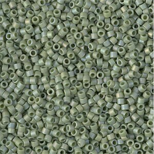 Frosted Opaque Glaze Rainbow Kiwi 11/0 Miyuki Delica Bead,  DB2310, 5 Grams