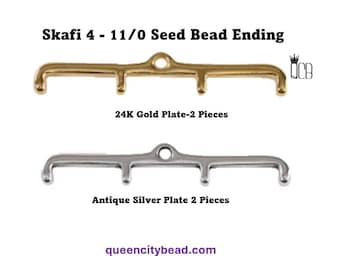 Platillo Skafi 4 - 11/0 con remate de cuenta, 012840, Elija su color y cantidad - 2 piezas