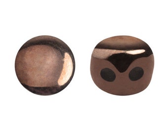 Kalos Par Puca Dark Bronze, 2 hole - 4MM Bead, 50 beads