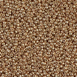 15-4204 Duracoat Galvanized Champagne, Miyuki Glass Seed Bead, 15/0