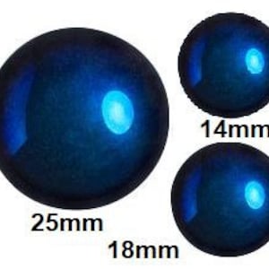 Cabochon Par Puca Paris, Full Azuro, 14mm, 18mm or 25mm Czech glass, Qty 1