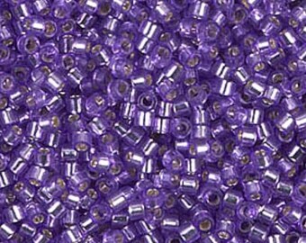 DB1347 11/0 Dyed Silver Lined Purple Miyuki Delica - Etsy