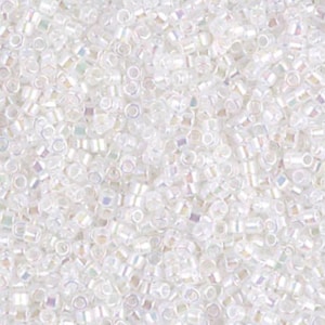 DB0222 11/0 White Opal AB Miyuki Delica