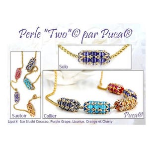 Perle Two Beaded Bead Kit par Puca beads.  Pattern by email with Kit purchase, see Description for more details-This is for 1 Perle Bead