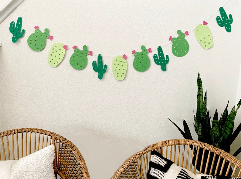 Cactus Garland Cacti Garland Cactus Banner Fiesta Etsy