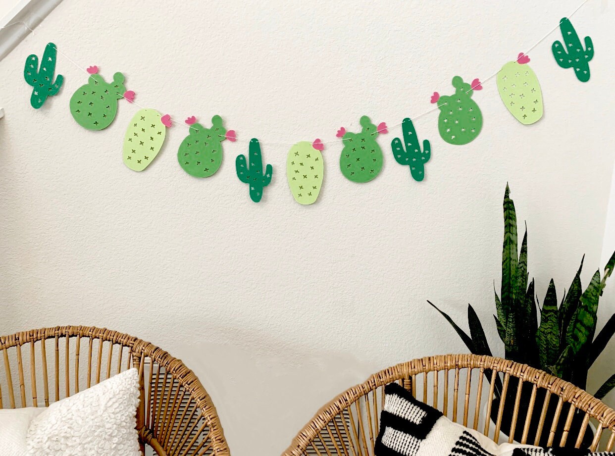 Cactus Garland Cacti Garland Cactus Banner Fiesta Etsy